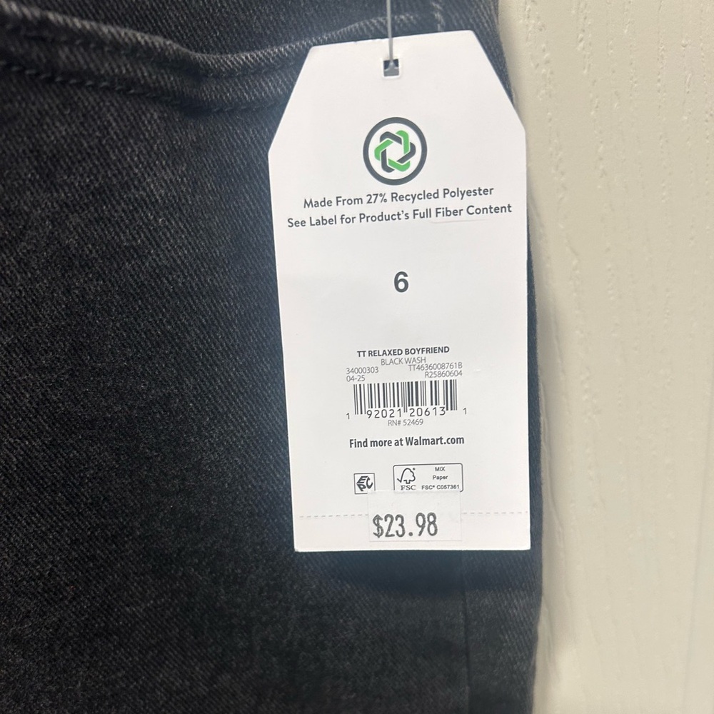 Black Denim Boyfriend Jeans - Picture 6 of 6
